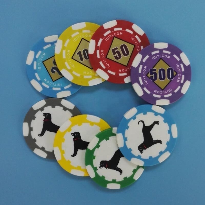 6 stripe Custom printing Casino Texas Hold'em poker chips golf ball marker poker chips