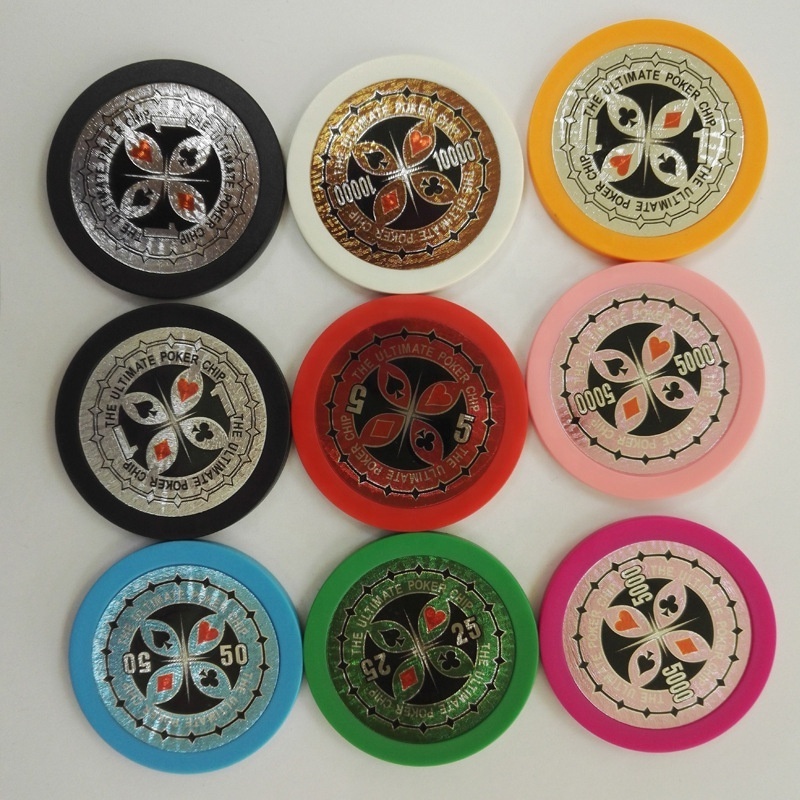 Factory supply cheap price ABS poker chips 40mm 4g plastic game coins tokens for sale