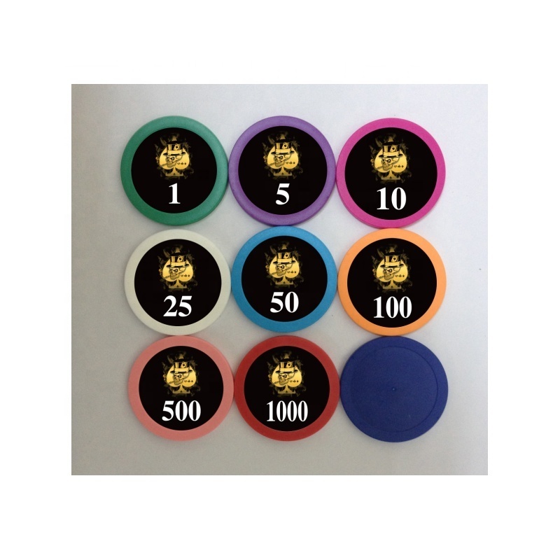 Factory supply cheap price ABS poker chips 40mm 4g plastic game coins tokens for sale