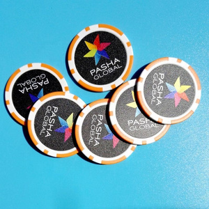 Best selling Casino Poker Chip 11.5 Gram ABS metal composite club bar poker chips 40mm