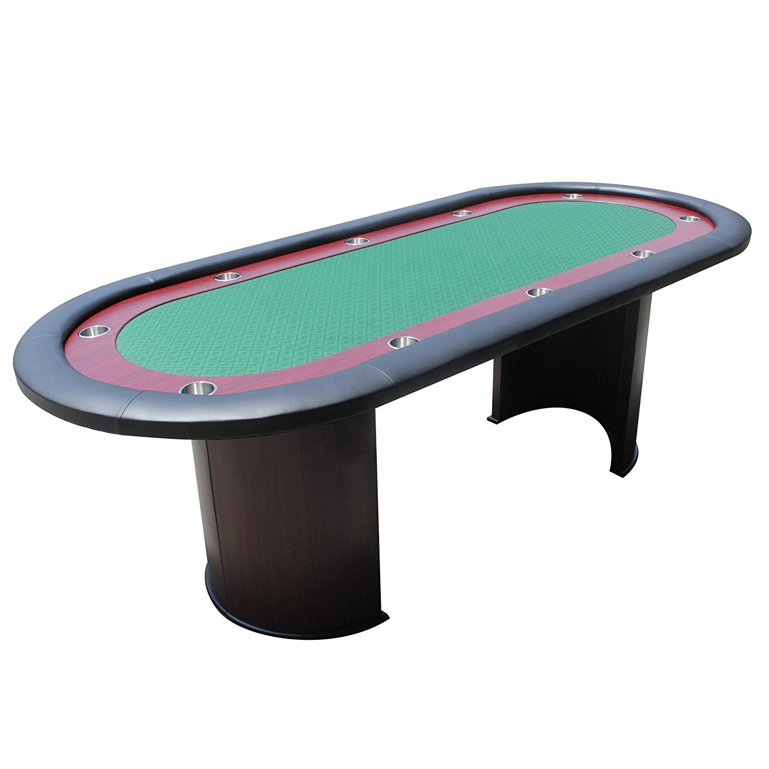 Oval 6ft 7ft 8ft wooden casino club Texas Hold 'em poker table 10 players poker tables