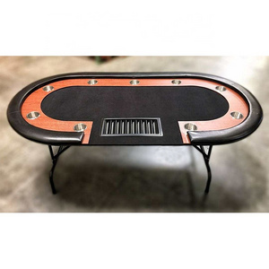 foldable legs 84'' casino poker tables Texas Hold'em poker table 84 inch with chip tray