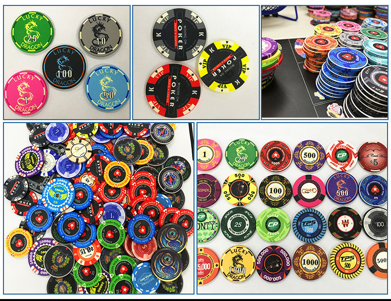 customized blank ceramic poker chips Las Vegas Texas Hold'em poker chips 39mm 43mm