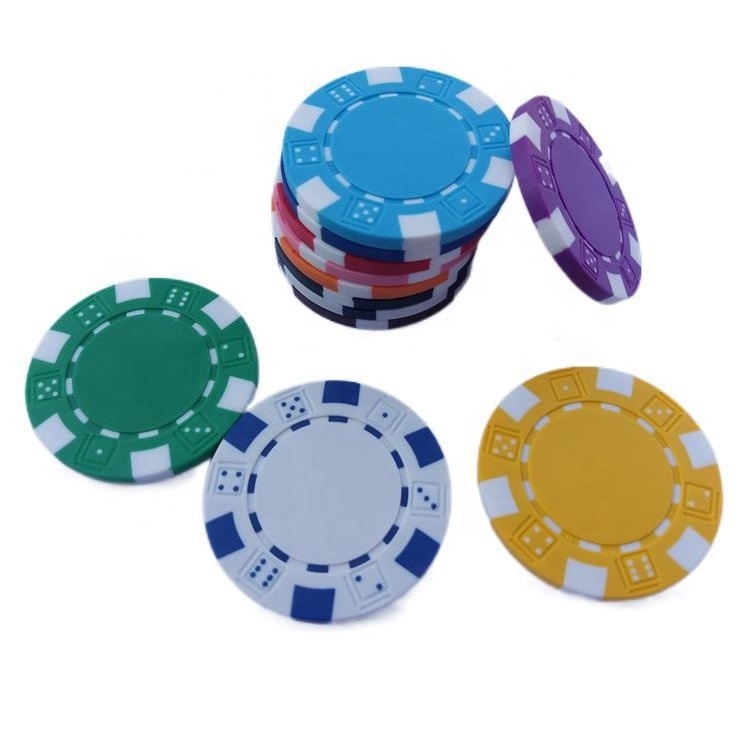 11.5g casino professional striped dice ABS poker chips club custom poker chips