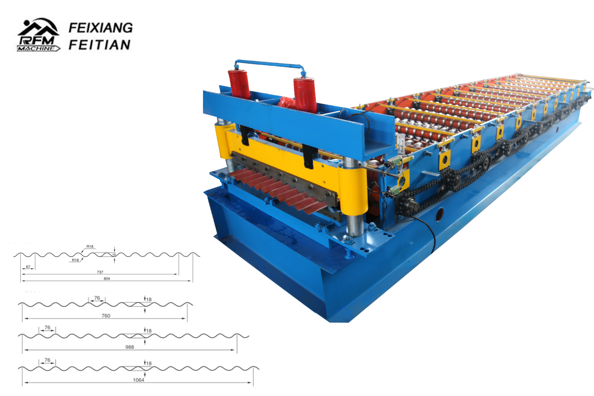 Metal Roofing Sheets Machinery IBR Iron Sheet Corrugated Roof Panel Making Roll Forming Machine