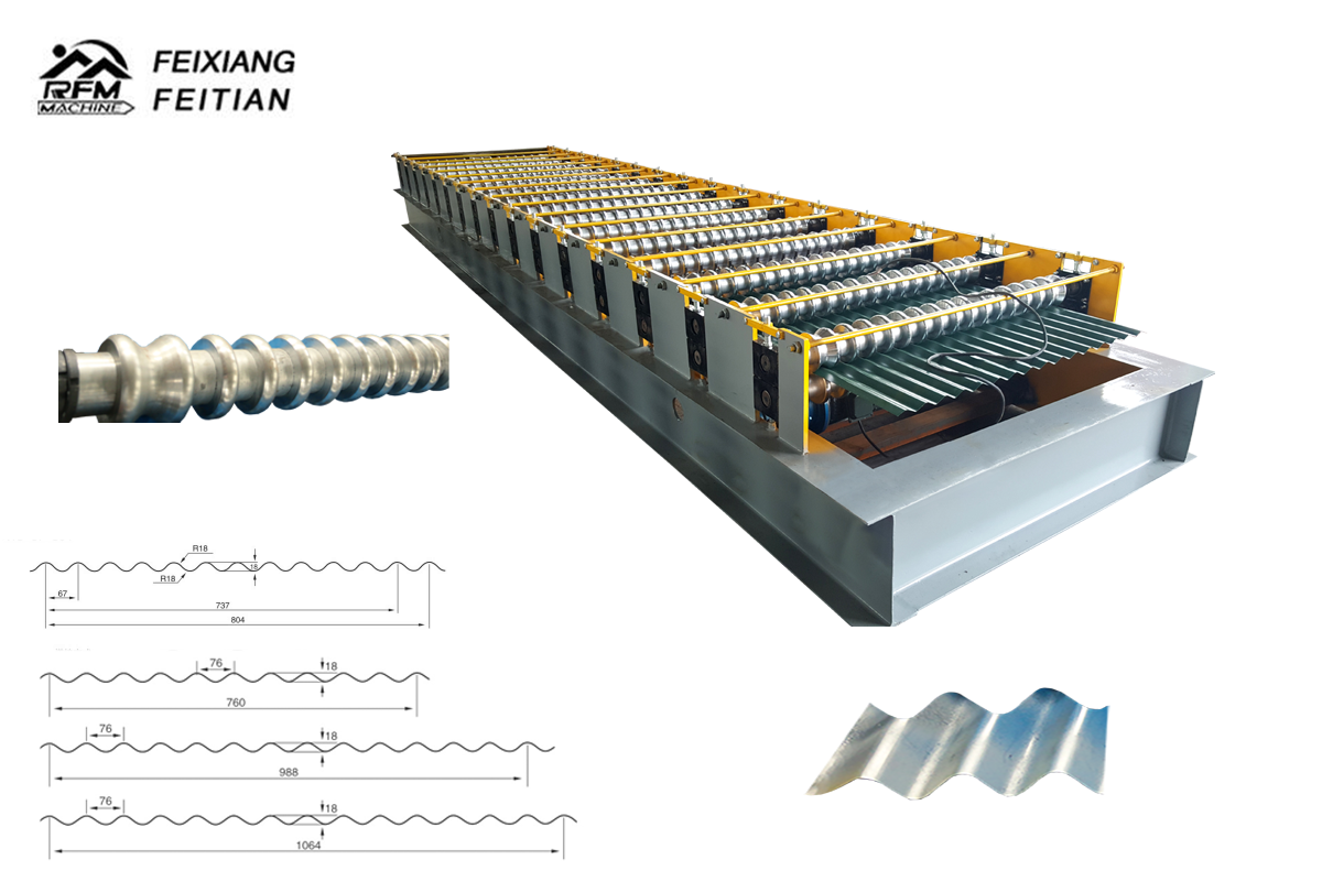 Metal Roofing Sheets Machinery IBR Iron Sheet Corrugated Roof Panel Making Roll Forming Machine