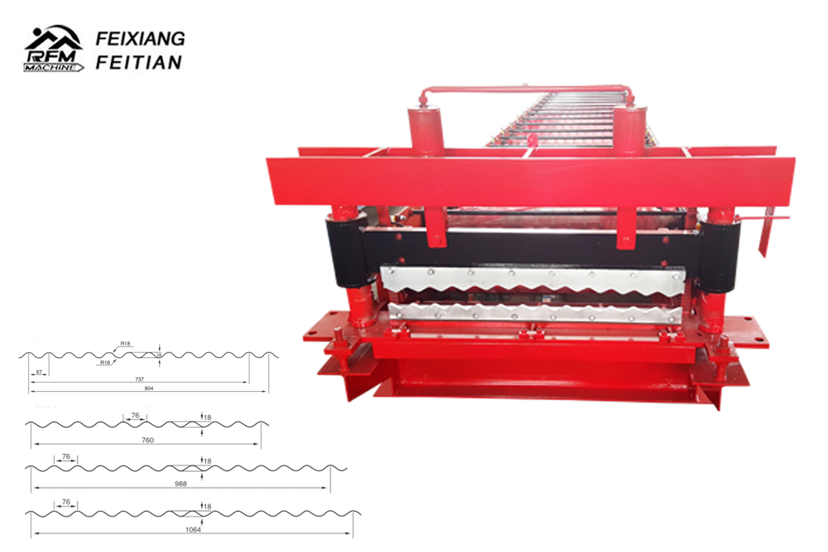 Metal Roofing Sheets Machinery IBR Iron Sheet Corrugated Roof Panel Making Roll Forming Machine