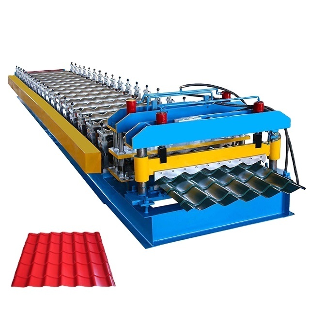 High Quality New Design Automatic Steel Profile Galvanized Metal Roofing Glazed Tile Roll Forming Machine