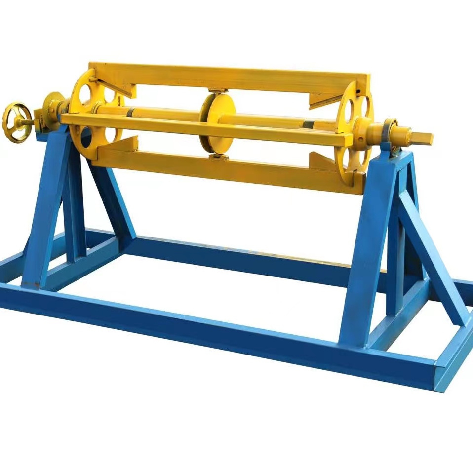 Steel Manual Coil Hydraulic Uncoiler Straightening Feeder Decoiling Machine