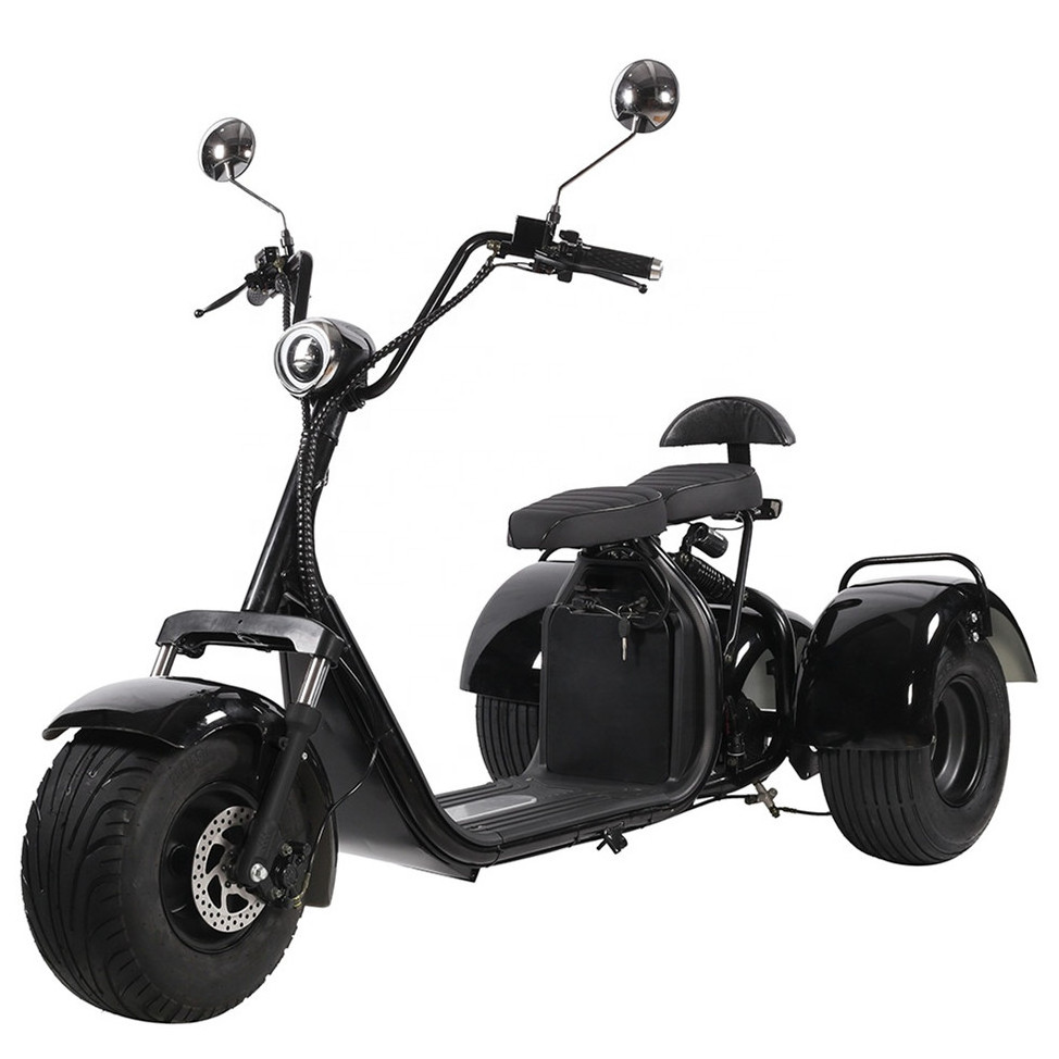 EEC Approved 3000w 30ah Electric Motorcycle Fat Tire Electric Tricycle 3 Wheel Motorized Tricycle Adults for Sell X7 60V Cargo