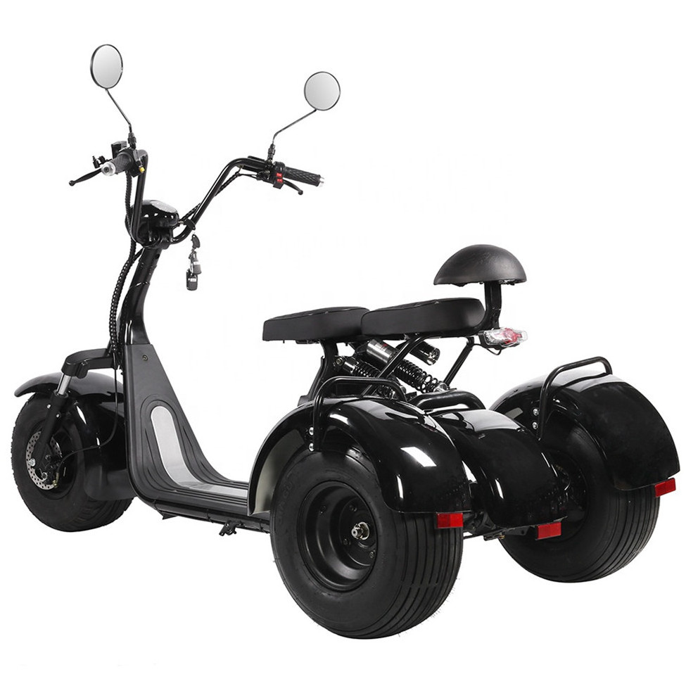 EEC Approved 3000w 30ah Electric Motorcycle Fat Tire Electric Tricycle 3 Wheel Motorized Tricycle Adults for Sell X7 60V Cargo