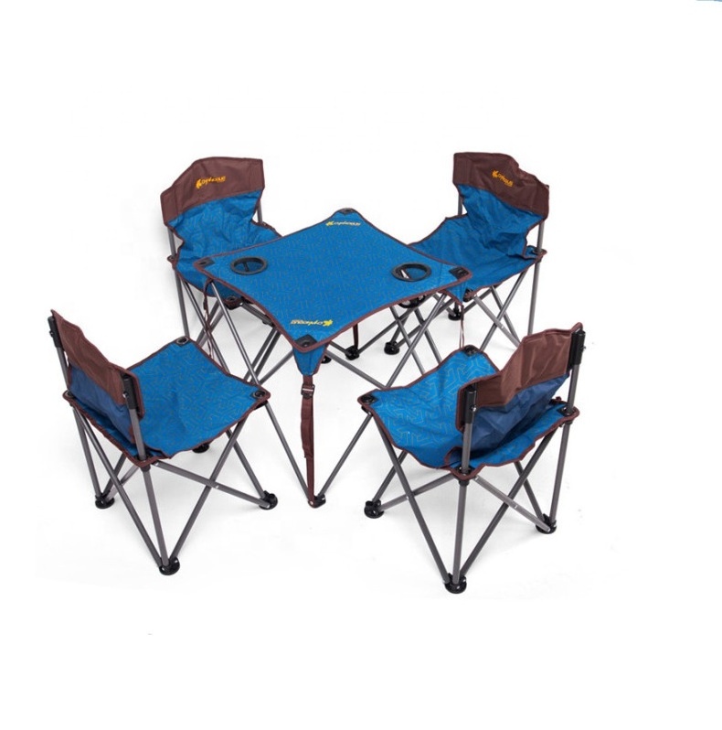 Portable lightweight folding table and chair set with cup holder Outdoor portable outdoor camping chair