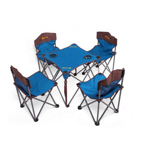 Portable lightweight folding table and chair set with cup holder Outdoor portable outdoor camping chair