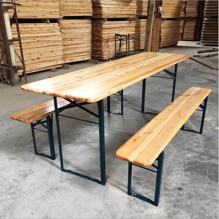 220/200/180cm high quality folding beer table set/beer table and benches folding beer table wood