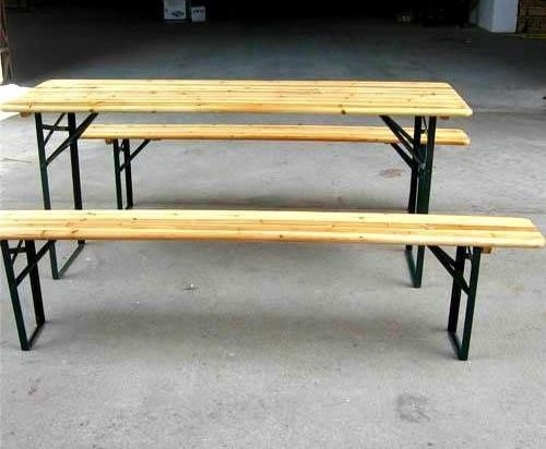 220/200/180cm high quality folding beer table set/beer table and benches folding beer table wood