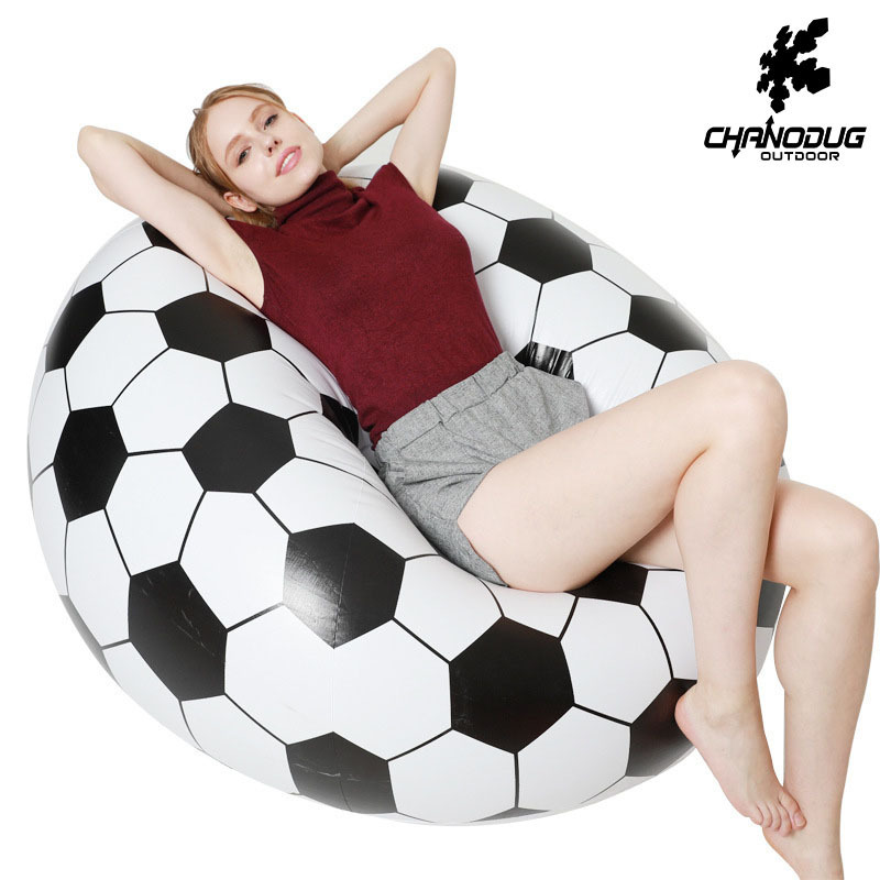 inflatable soccer ball sofa chair lazy air pull out chair dorm corner sofa portable sleeping sofa