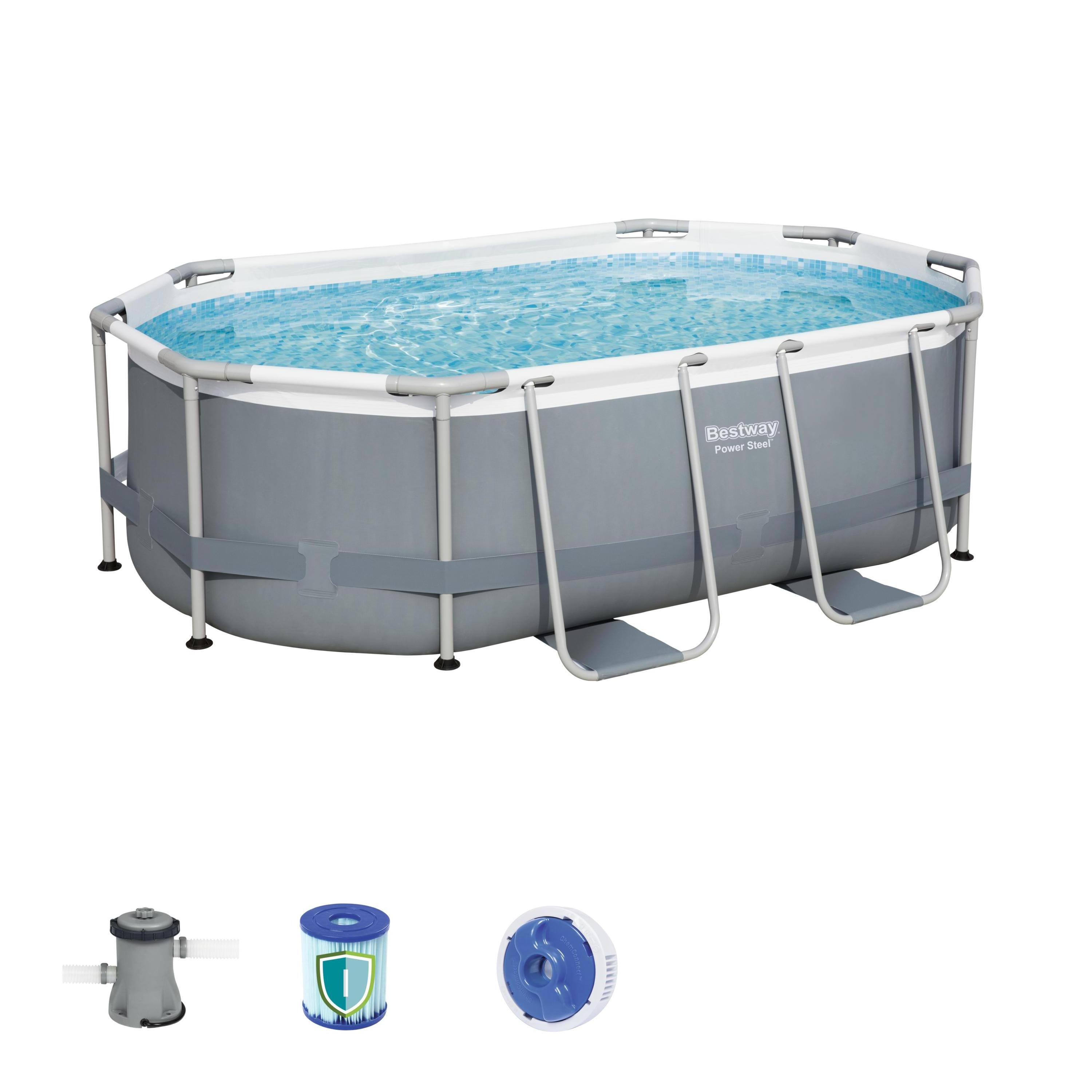 Bestway  5614A Above Ground Pool  3.05m x 2.00m x 84cm  Piscina With Filter Pump