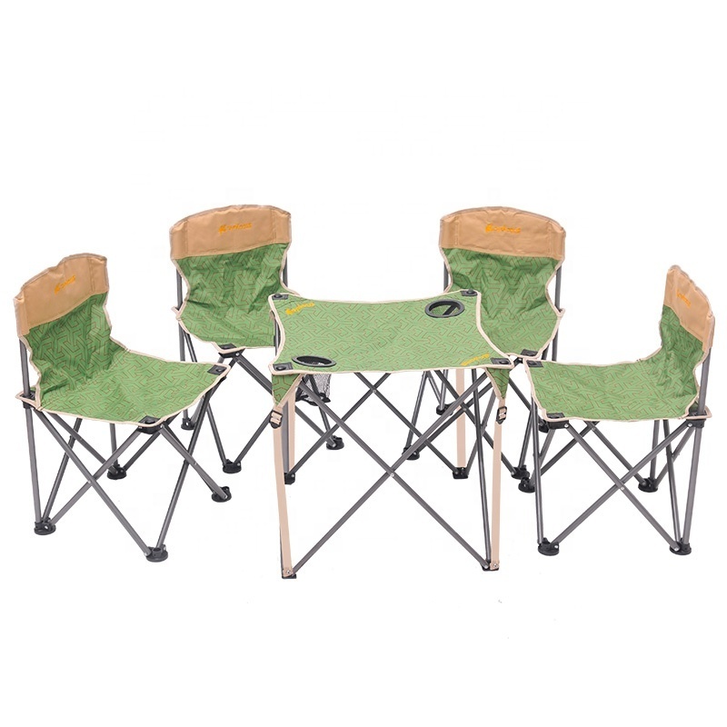 Portable lightweight folding table and chair set with cup holder Outdoor portable outdoor camping chair