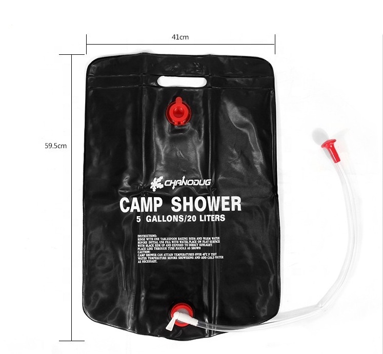 camping gear Camp shower pipe bag solar energy heated portable pvc shower bag for outdoor camping travelling beach shower