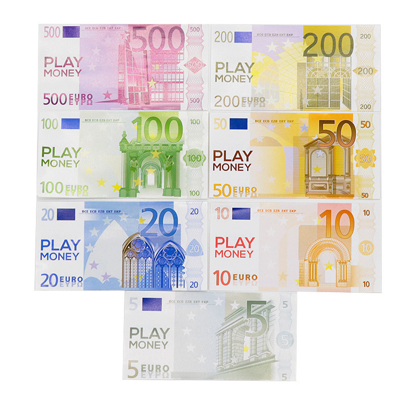 Wholesale Paper Prop Money One Stack 100 Pcs Euro Bills Realistic Play Money for Movie Prop