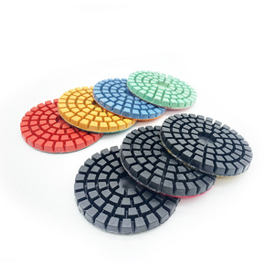 4 Inch 8mm Resin Granite Marble Concrete Epoxy Floor Restoration Polishing Grinding pad Stone floor Polishing Grinding Pads