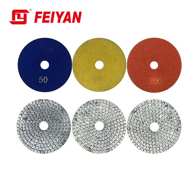 3 Step Factory Direct Diamond Metal Marble Polishing Pad 150mm