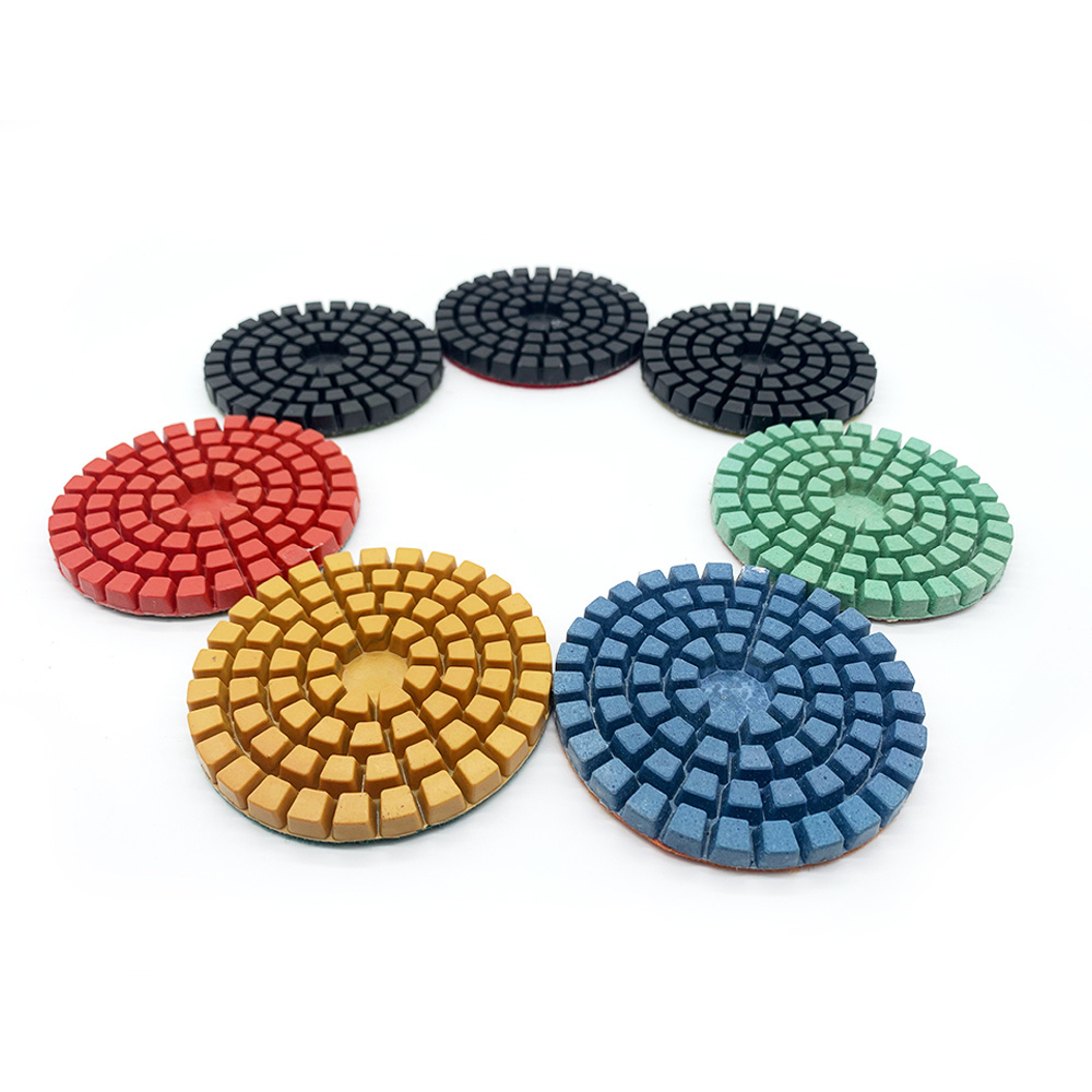 4 Inch 8mm Resin Granite Marble Concrete Epoxy Floor Restoration Polishing Grinding pad Stone floor Polishing Grinding Pads