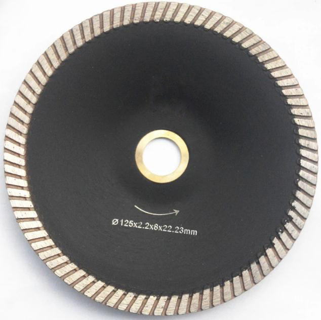 Continuous Turbo Protective Teeth Concave blade for granite counter tops curve saw cutting disc diamond tools stone