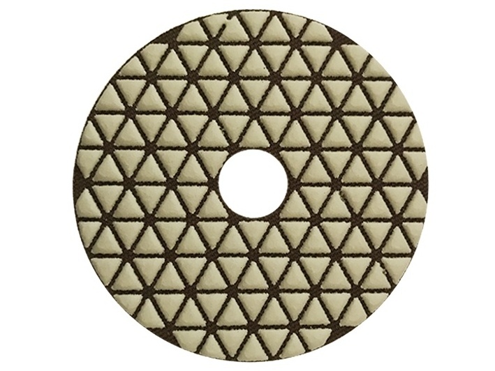 Factory Price OEM ODM 4 Inch 100mm Diamond Resin Pad Flexible Spta Floor Quartz Granite Glass Dry Foam Triangle Polishing pad