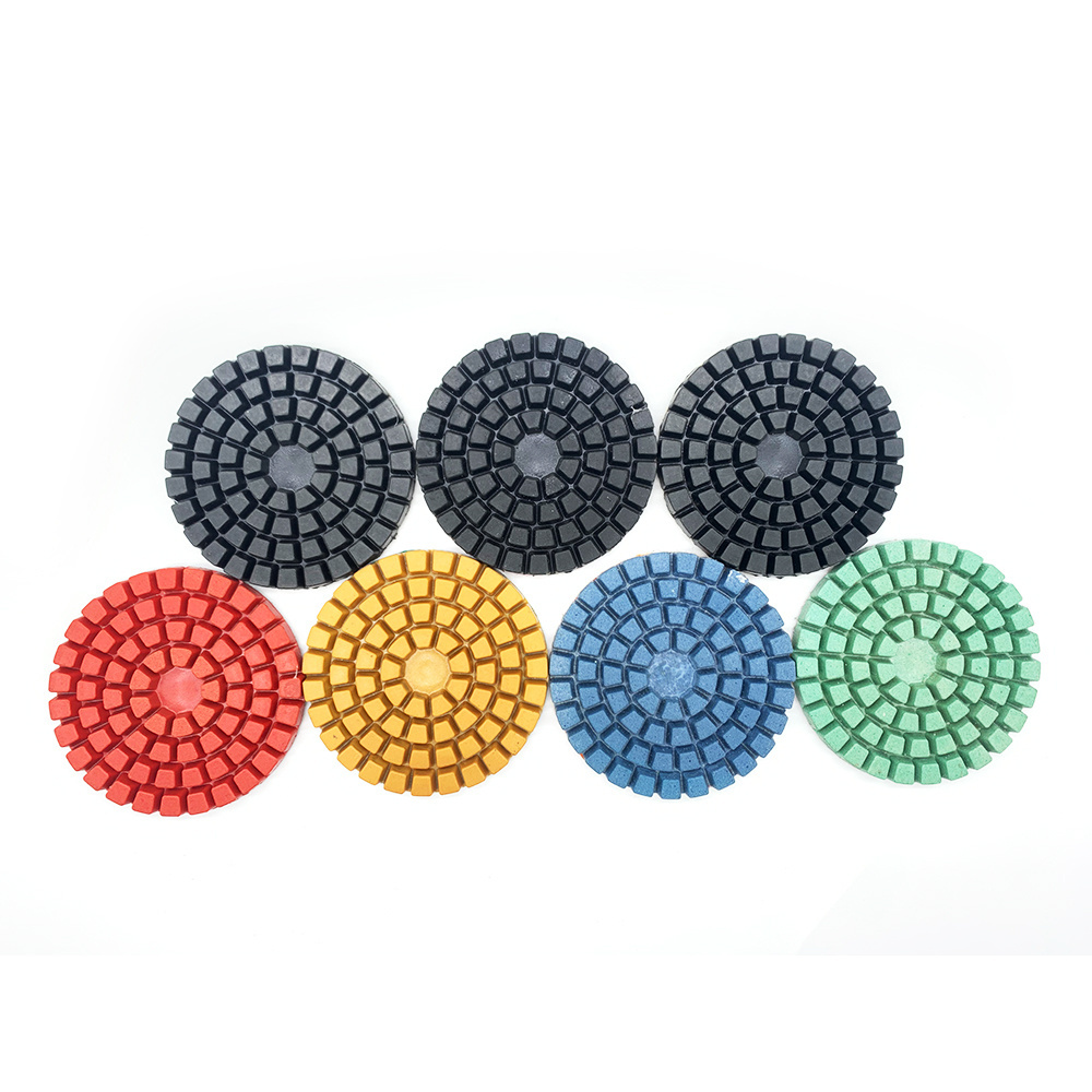 4 Inch 8mm Resin Granite Marble Concrete Epoxy Floor Restoration Polishing Grinding pad Stone floor Polishing Grinding Pads