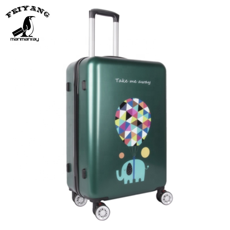 Custom Printing suitcase luggage trolley bags for kids and women