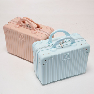 Hot Sale Cute 14 inch Portable Mini Makeup Bags Travel Bags Hand Suitcase PP Cosmetic Case