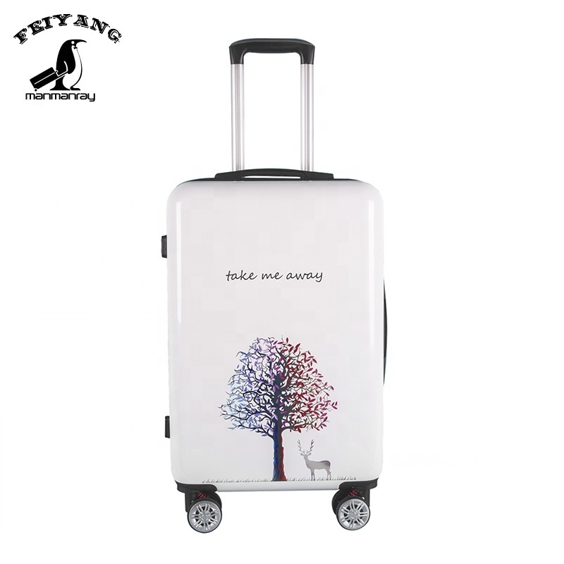 Custom Printing suitcase luggage trolley bags for kids and women