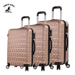 Hard Plastic 20" 24" 28"  3 pieces ABS Suitcases Set  Wheeled Travel Luggage Suitcase