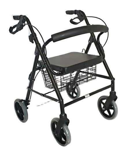 Disabled elderly folding Aluminum  Shopping Rollator Walkers FY965L with shopping cart,