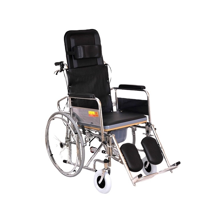 High Quality Luxury Wheelchair Durable with High Reclining Back for the disabled with Detachable Armrest