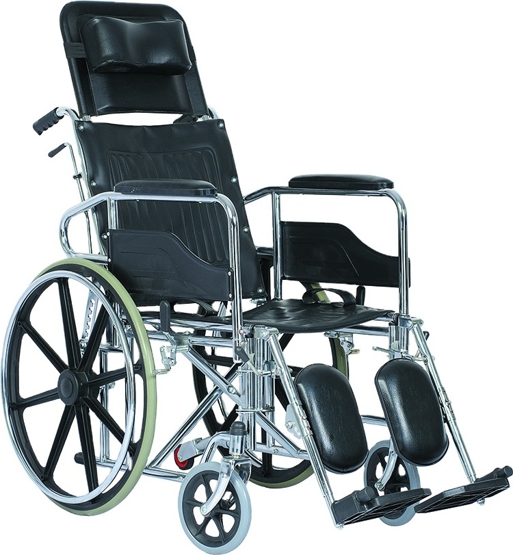 Factory supply orthopedic leisure foldable reclining wheelchair