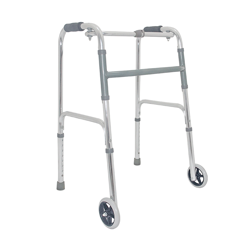 Aluminum standing walking aids  foldable medical adults walker with wheels