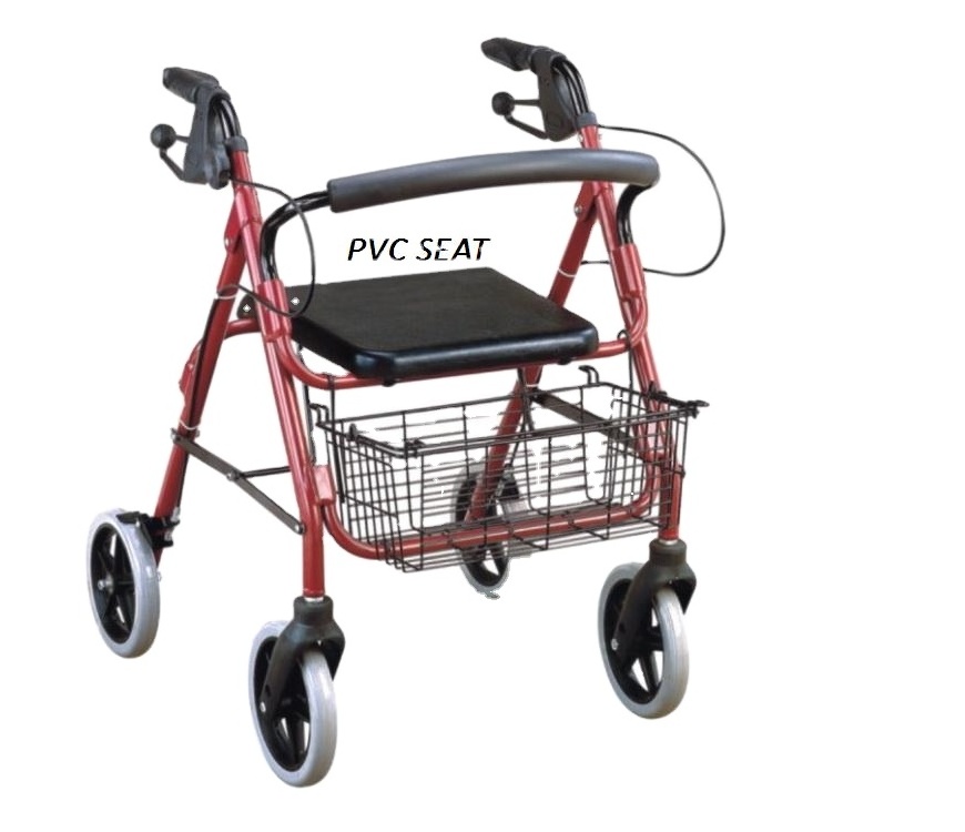 Disabled elderly folding Aluminum  Shopping Rollator Walkers FY965L with shopping cart,