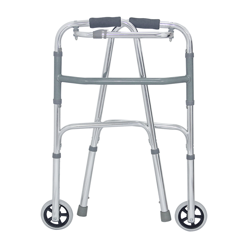 Aluminum standing walking aids  foldable medical adults walker with wheels