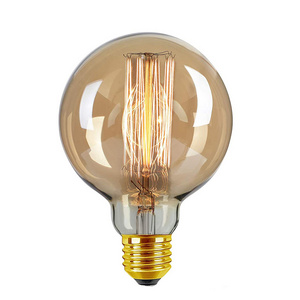 Vintage Edison Light Bulb G95 Squirrel Cage Dimmable decorative Filament Bulb E27 40W