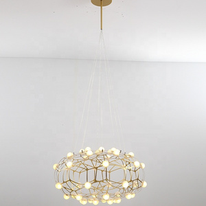 Hot selling European pendant lamp stainless steel sputnik gold chandelier