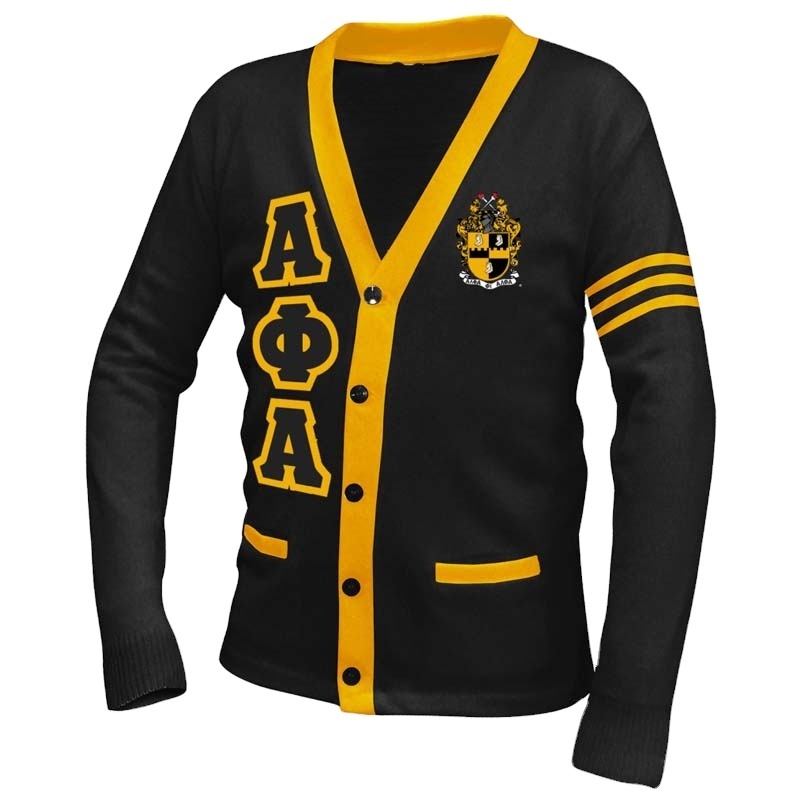 FYB custom logo embroidery college style varsity cardigan sweater knit men women zeta phi beta sorority sweater cardigan