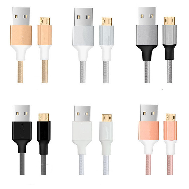 Advanced 5v nylon braided data cable micro usb cable fast charging for android phone