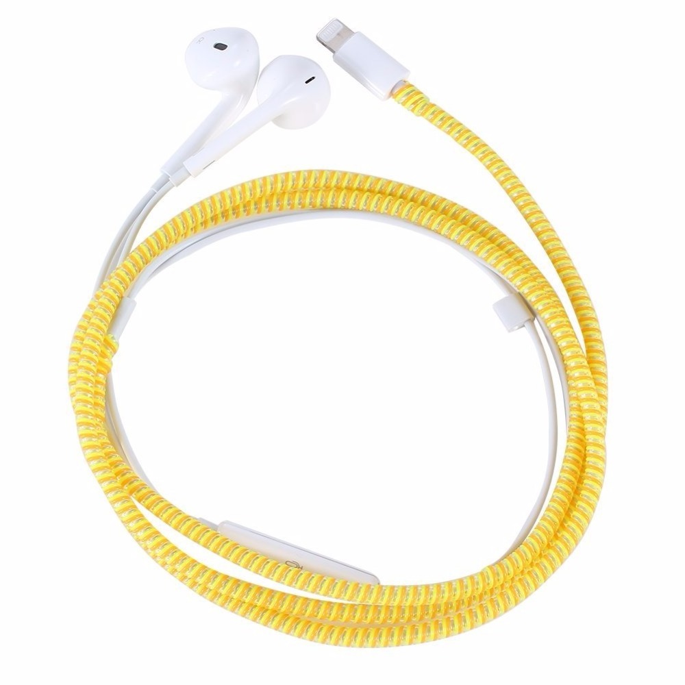 Wholesale Multi DIY 1.5M Spiral Phone USB Data Charging Cable Wire Cord Wrap Protector Winder