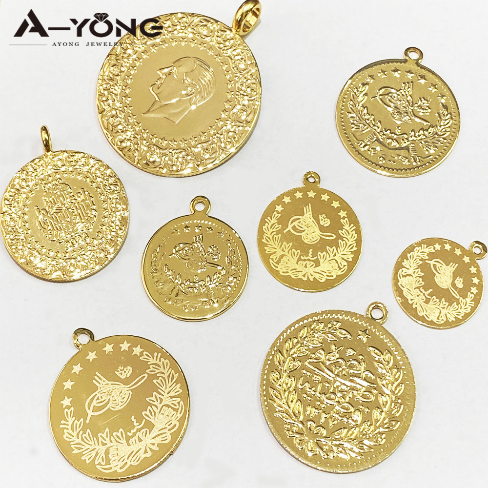 Customized Supplies Classic Turkish Lira Coin Accessories Women And Men Coin Jewelry Accessories For Jewelry Making