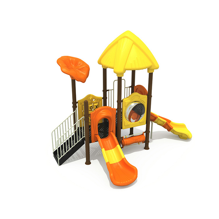 Happy Color Kindergarten Children Play House Set Plastic Outdoor Playground Equipment with Slide for kids