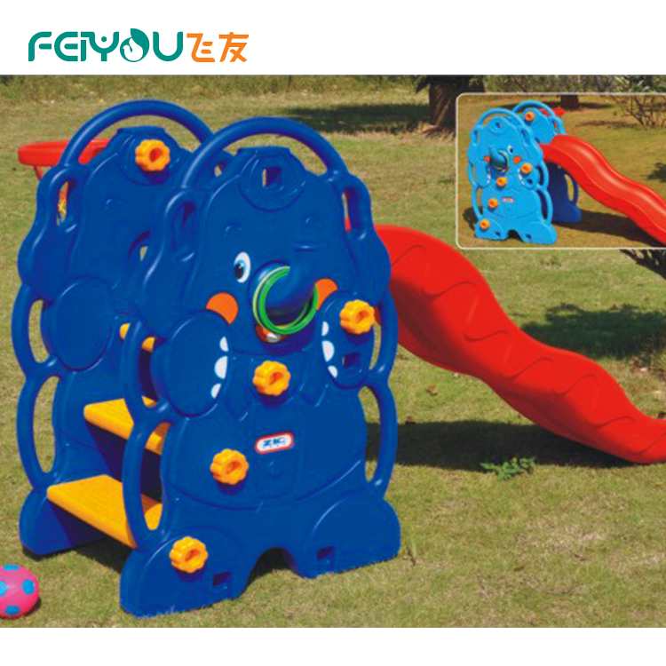 FEIYOU 2018 Hot Products Commercial Anti-Crack Plastic Baby Slides And Swings Set