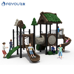 Feiyou Toddler Play Toys kids Outdoor Playground Entertainment Equipment With Plastic Slides For Sale Kids