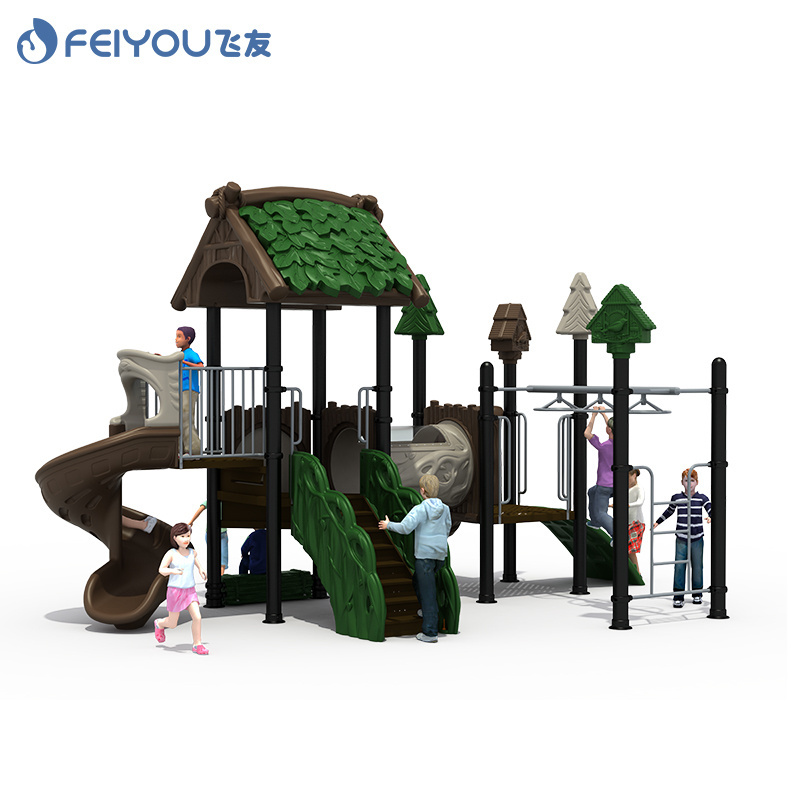 Feiyou Toddler Play Toys kids Outdoor Playground Entertainment Equipment With Plastic Slides For Sale Kids